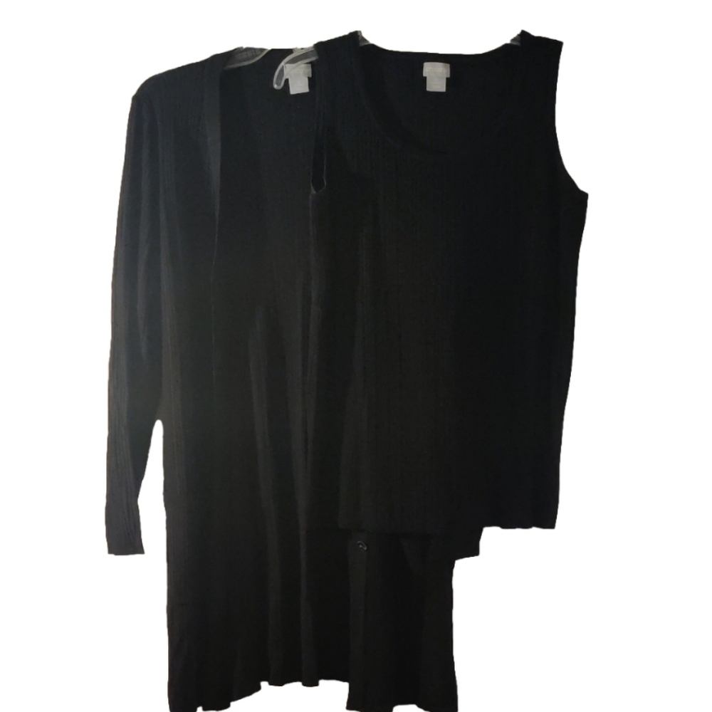 Chico's Cardigan & Tank Set Size 4 (Chico's Size 0)